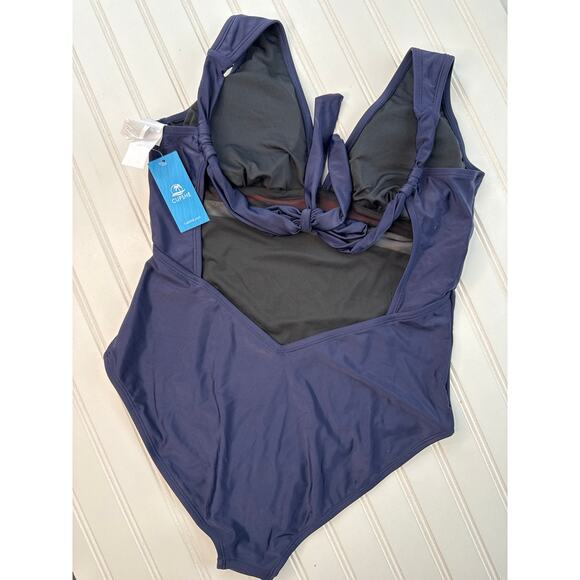 NWT Cupshe Italian Voyage Colorblock Lace-Back One Piece Swimsuit BUNDLE Sz L - Picture 5 of 9